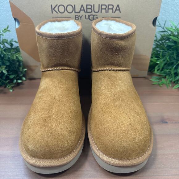 Koolaburra by UGG Men\'s Burra Suede Mini Winter Boots Chestnut Size 7 main image 4